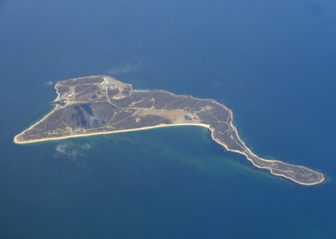 Aerial view of Plum Island