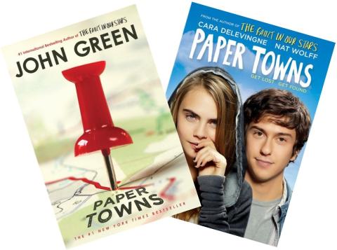 Cover images of Paper Town book and movie