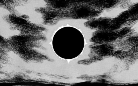 Solar eclipse illustration