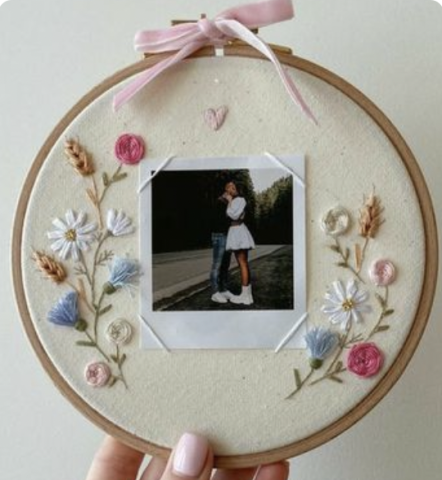 embroidered photo frame