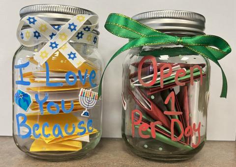 Holiday gift jars