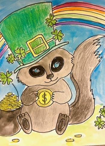 Raccoon leprechaun