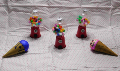 Gumball machines and ice cream
