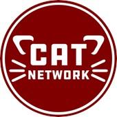 Logo for Stonybrook University's Cat Network (a maroon circle with interior text in white reading "CAT NETWORK" surrounded by ears and whiskers)