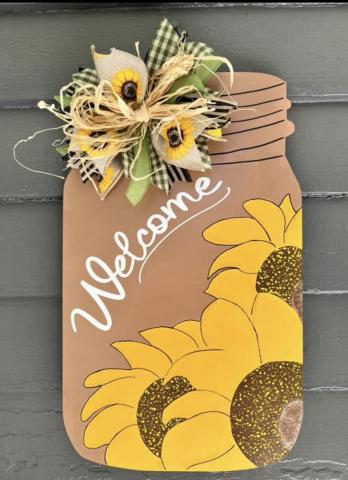 Wooden Welcome Sign