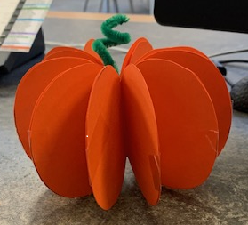 Paper Pumpkin Centerpiece