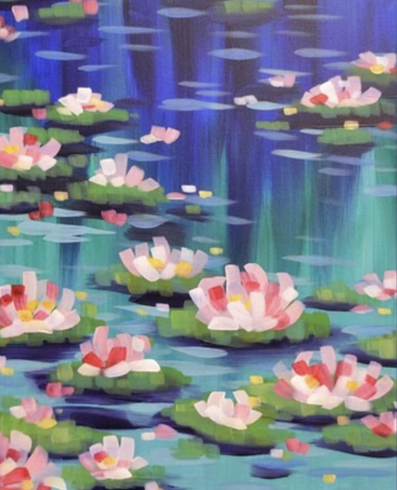 Watercolor Water Lilies