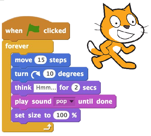 Scratch cat and blocks