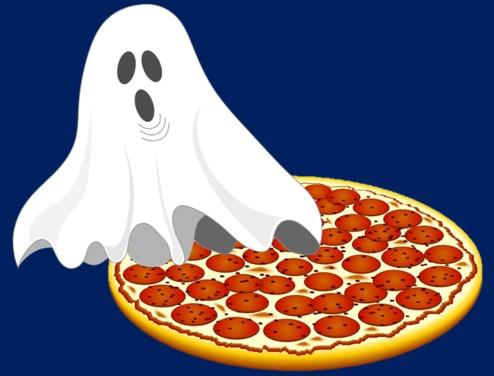 Spooky pizza